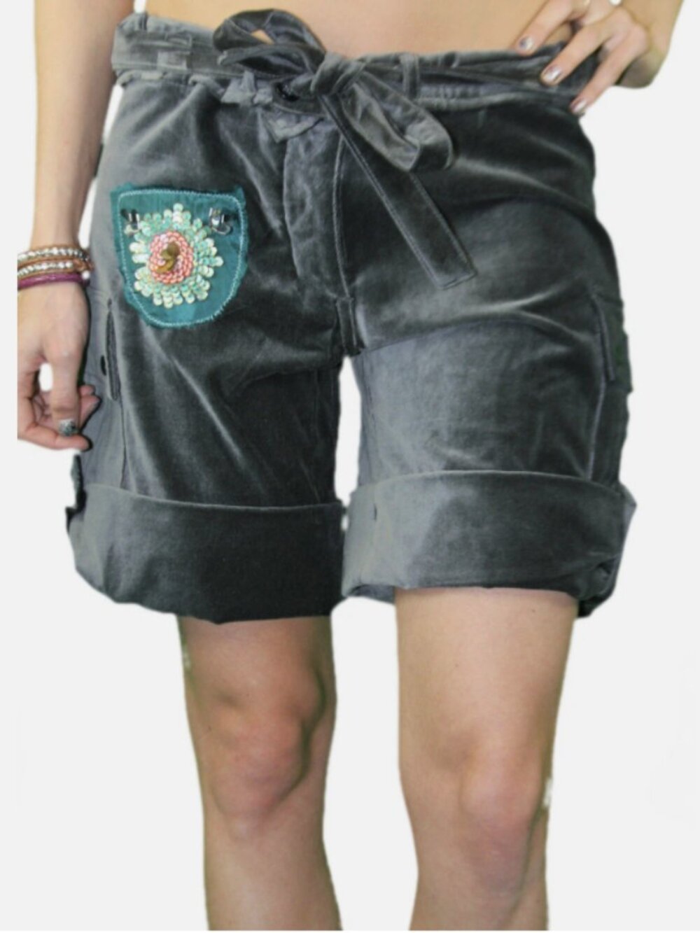 NWT Vintage low rise Velvet Festy Custo Barcelona shorts 40 US6